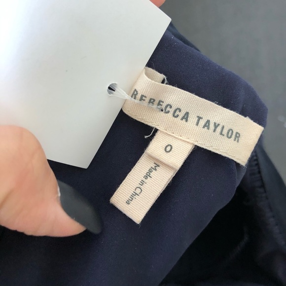 Rebecca Taylor navy blue ruffle dress - Picture 7 of 7